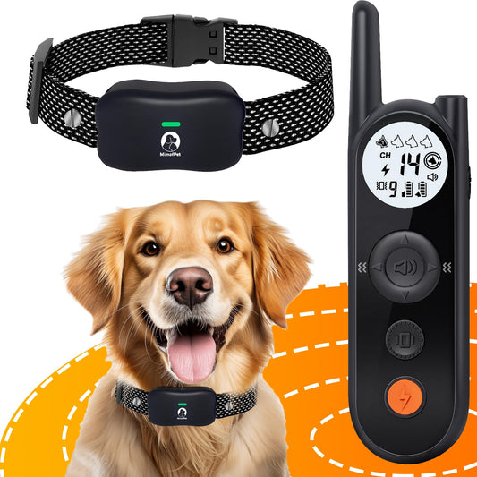 Mimofpet X3-Wireless Dog Fence Collar For Small/Big Dog -Black,Fence And Dog Training 2 In 1