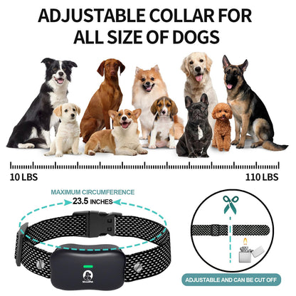 Mimofpet X3-Wireless Dog Fence Collar For Small/Big Dog-Blue,Fence And Dog Training 2 In 1