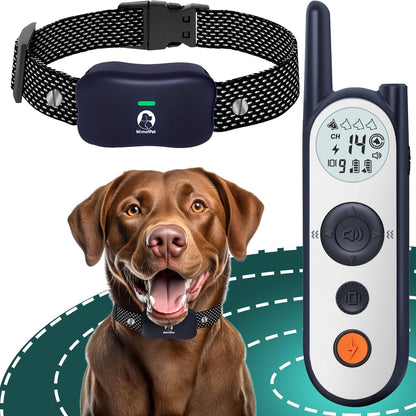 Mimofpet X3-Wireless Dog Fence Collar For Small/Big Dog-Blue,Fence And Dog Training 2 In 1