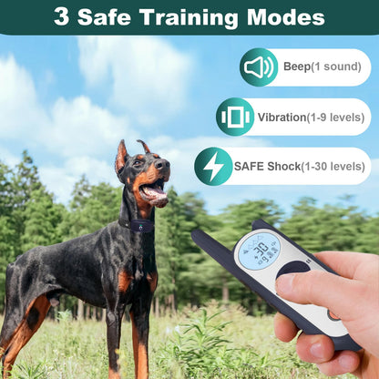 Mimofpet X3-Wireless Dog Fence Collar For Small/Big Dog-Blue,Fence And Dog Training 2 In 1